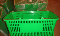 Yeşil 32 Litre El Alışveriş Sepeti, Süpermarket Tel Bakkal Sepeti Metal Saplı