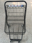 Gri Metal 2 - Tier Süpermarket Basket Alışveriş Arabası Karşıtı - 4 PU tekerlekli Çarpışma