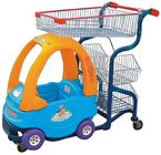 Ticari Sevimli Çocuk Bebek Arabası ile Alışveriş Arabası Çinko Kaplama oyna