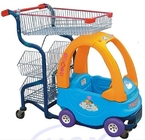 Ticari Sevimli Çocuk Bebek Arabası ile Alışveriş Arabası Çinko Kaplama oyna