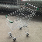 Küçük Süpermarket Alışveriş Sepeti 60L Metal Tel Sepet Arabası, Tekerlekli
