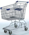 Büyük Kapasiteli Bakkal Alışveriş Sepetleri, 180L Tel 4 Tekerlekli Alışveriş Arabası