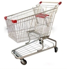 Ağır Hizmet Süpermarket Arabaları Tel Açma Tekerlekleri Üzerinde Alışveriş Sepetleri