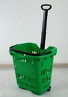 Yeşil Plastik El Alışveriş Sepeti / Dayanıklı Süpermarket Sepeti Sepeti