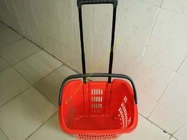 Bakkal İçin Tekerlekler / Uzatılabilir Saplı Plastik Çekmece Alışveriş Sepeti