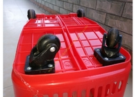 Bakkal / Süpermarket SGS için Tekerlekler ile İstiflenebilir Plastik Alışveriş Sepeti