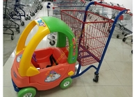 Süpermarket Oyuncak Araba Fun Metal Çocuk Alışveriş Sepetleri Arabası Tekerlekli