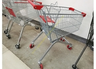 PVC Tekerlekli Çıkarılabilir Tekerlekli Süpermarket Alışveriş Sepeti / Çelik Tel Arabaları
