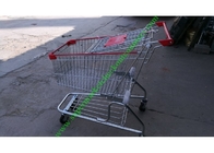 Çinko Kaplama Tel Alışveriş Arabası Arabası 4 Tekerlekli Mağaza İçin Ağır Yükleme